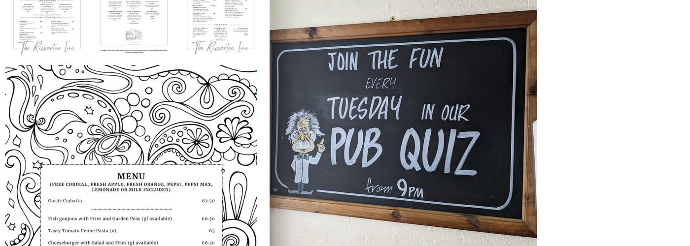 The Riccarton Inn Menu