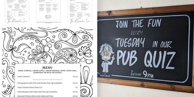 The Riccarton Inn Menu