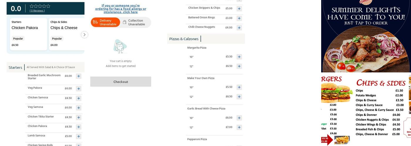 Pizza Connection Menu