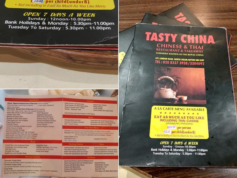 Tasty China Menu