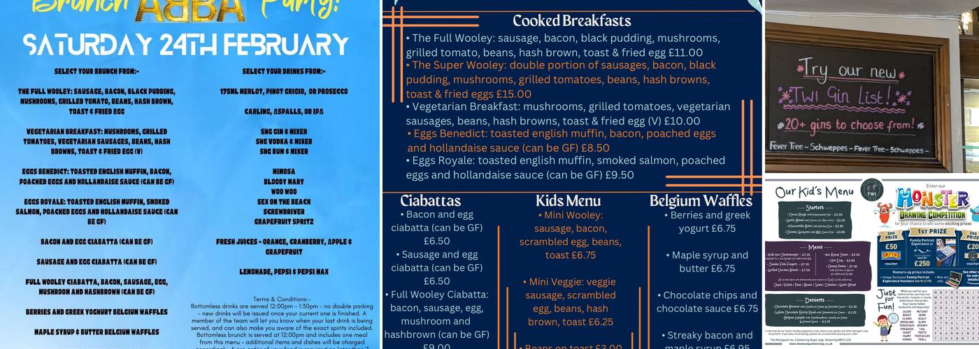 The Woolpack Inn Menu