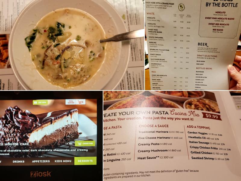 Olive Garden Italian Restaurant Menu
