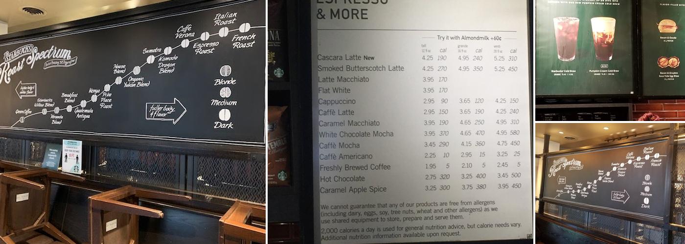 Starbucks Menu