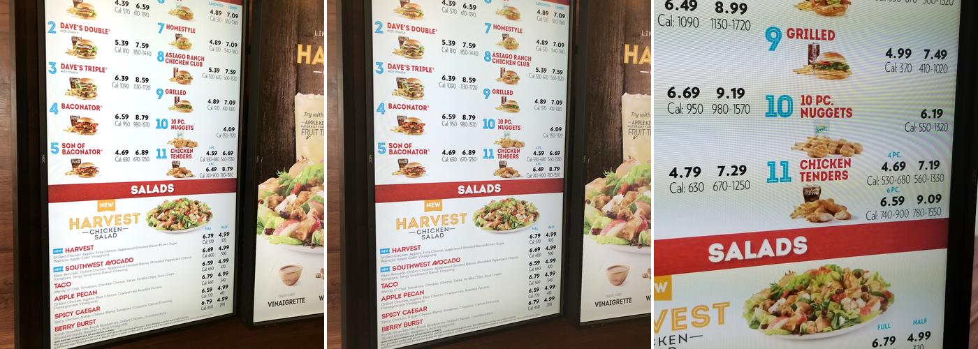 Wendy's Menu