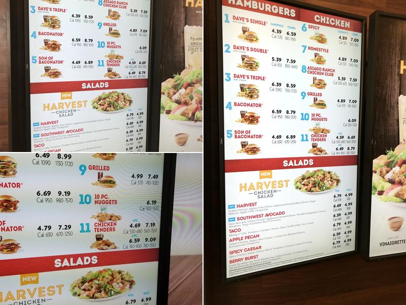 Wendy's Menu