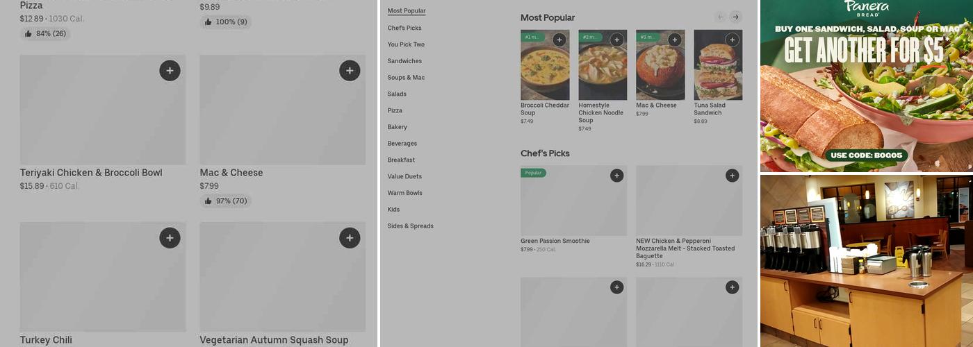 Panera Bread Menu