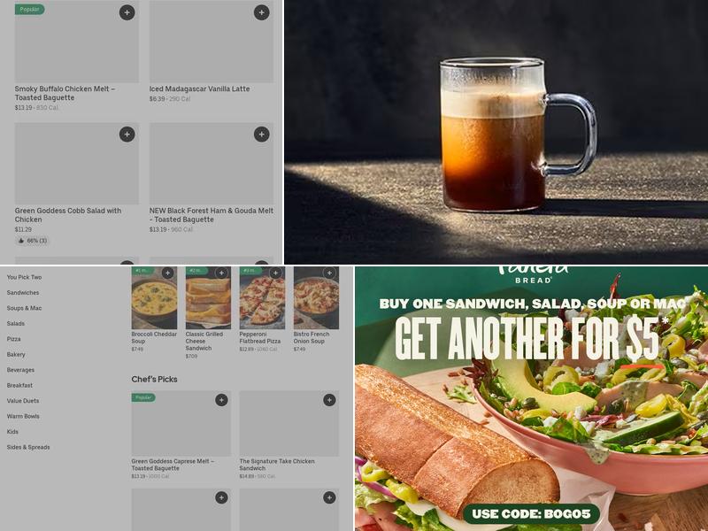 Panera Bread Menu