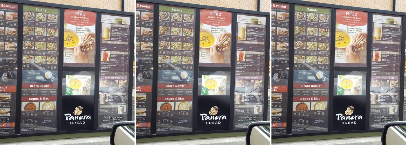 Panera Bread Menu