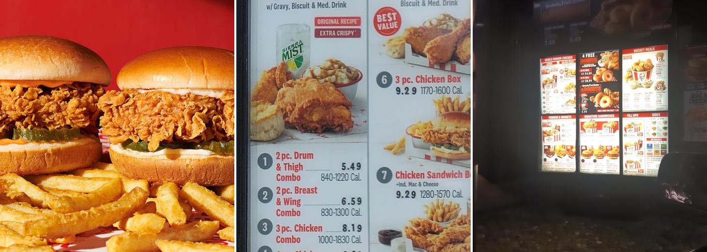 KFC Menu