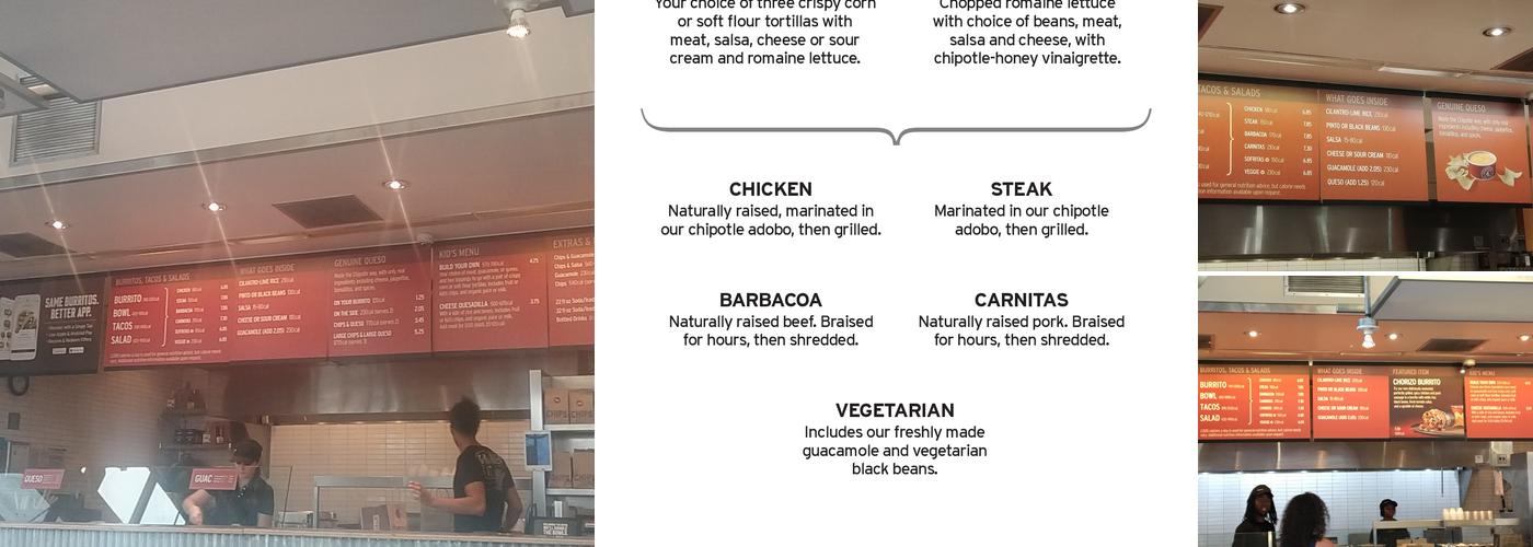 Chipotle Mexican Grill Menu