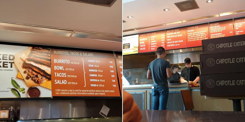Chipotle Mexican Grill Menu