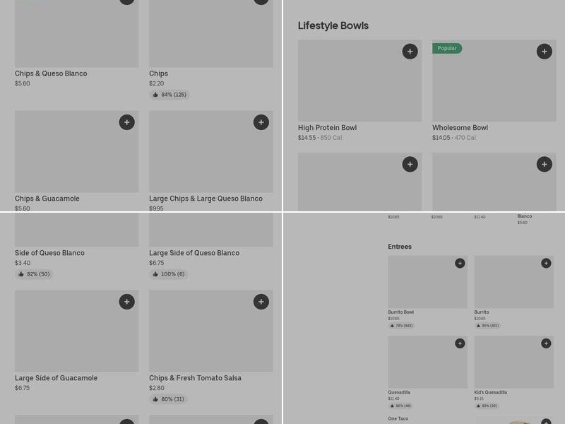 Chipotle Mexican Grill Menu