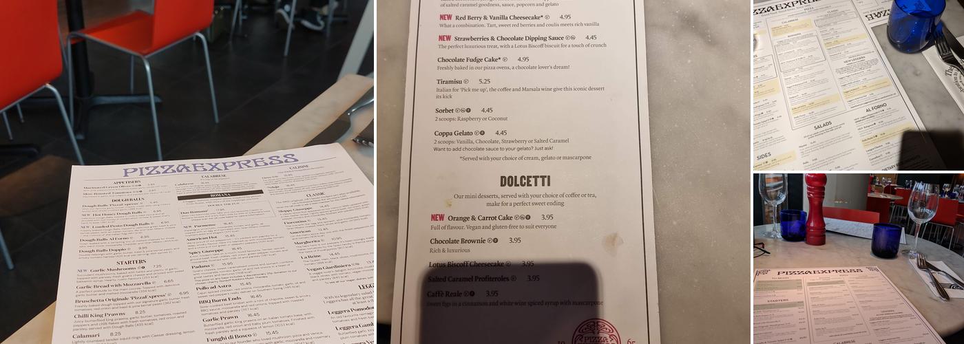 Pizza Express Menu