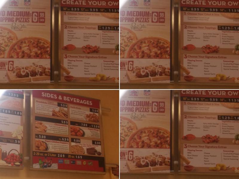 Papa Johns Pizza Menu