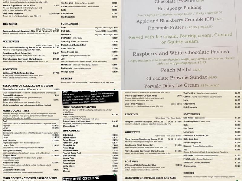 The Elite Fish & Chip Company Menu