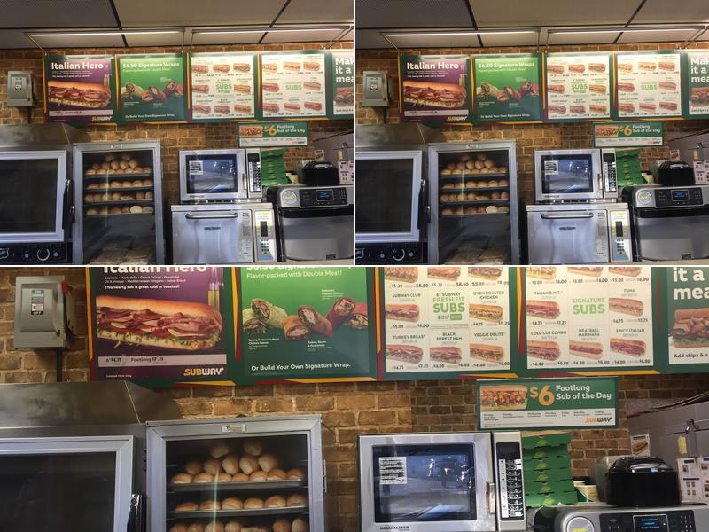 Subway Menu