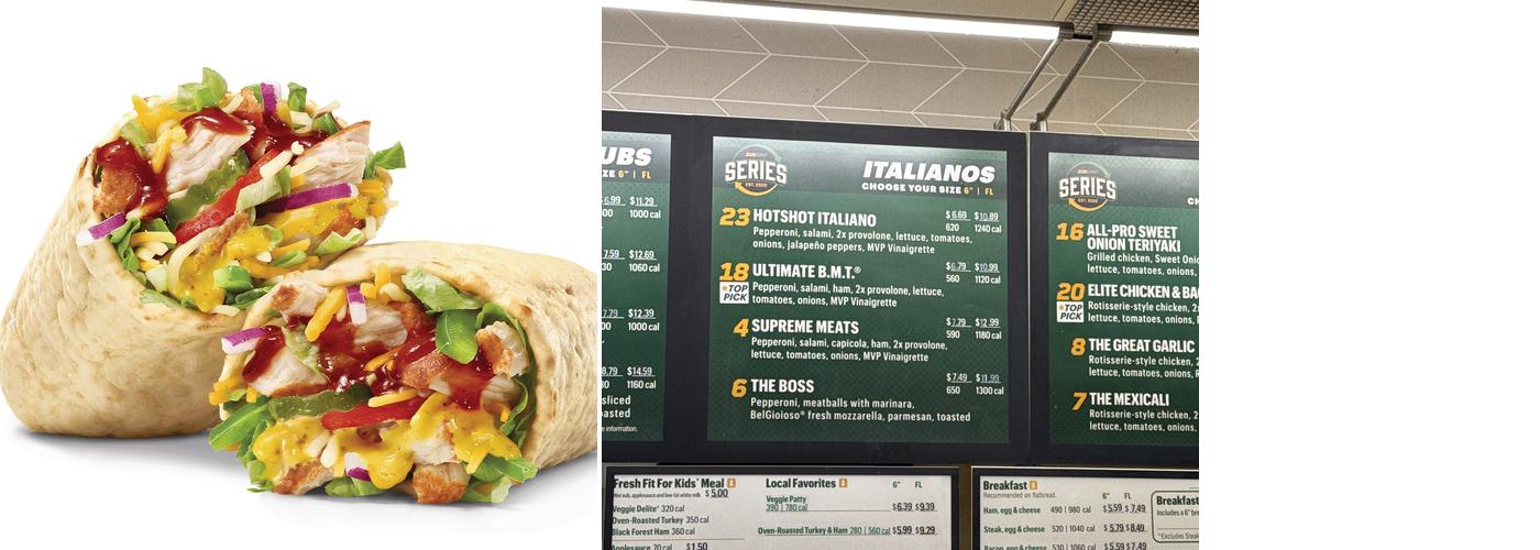 Subway Menu