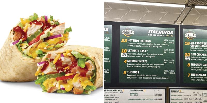 Subway Menu