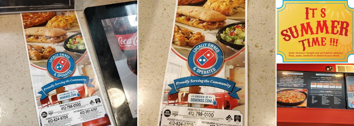Domino's Pizza Menu