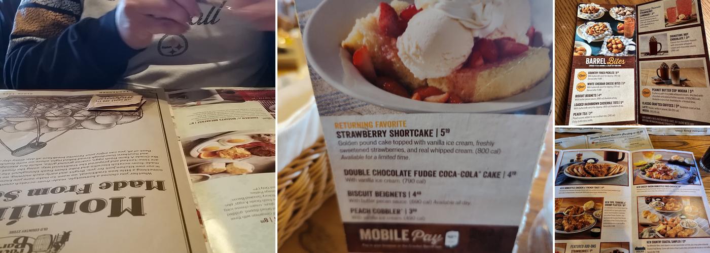 Cracker Barrel Old Country Store Menu