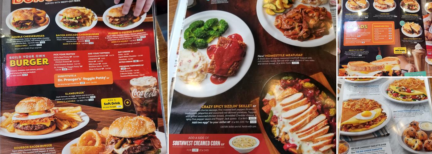 Denny's Restaurant Menu