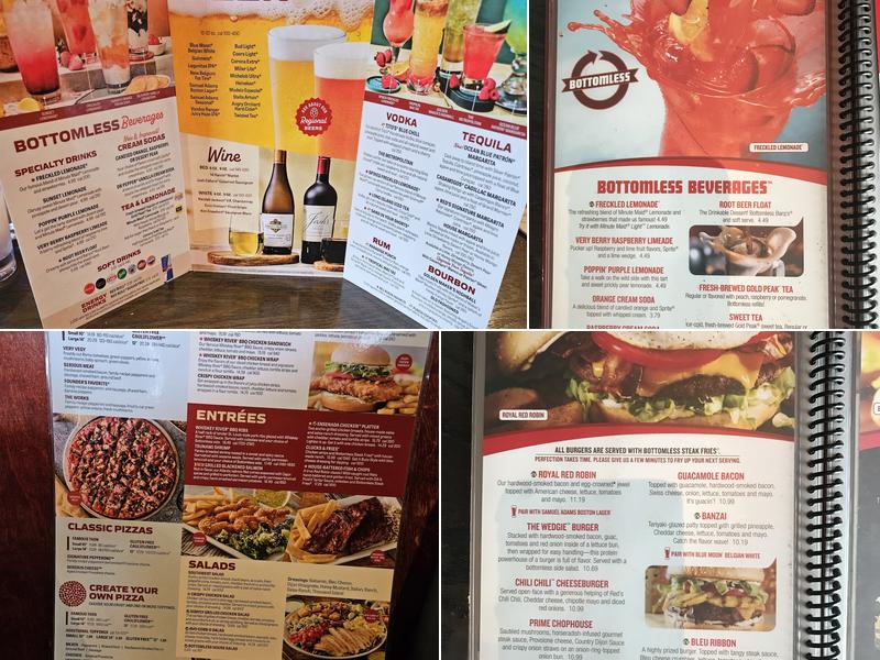 Red Robin Gourmet Burgers and Brews Menu