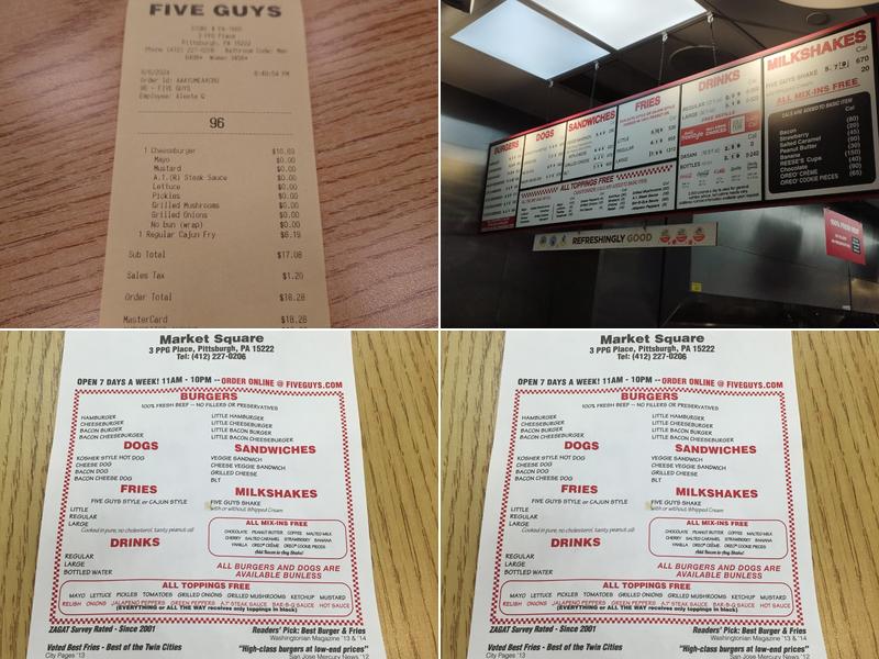 Five Guys Menu