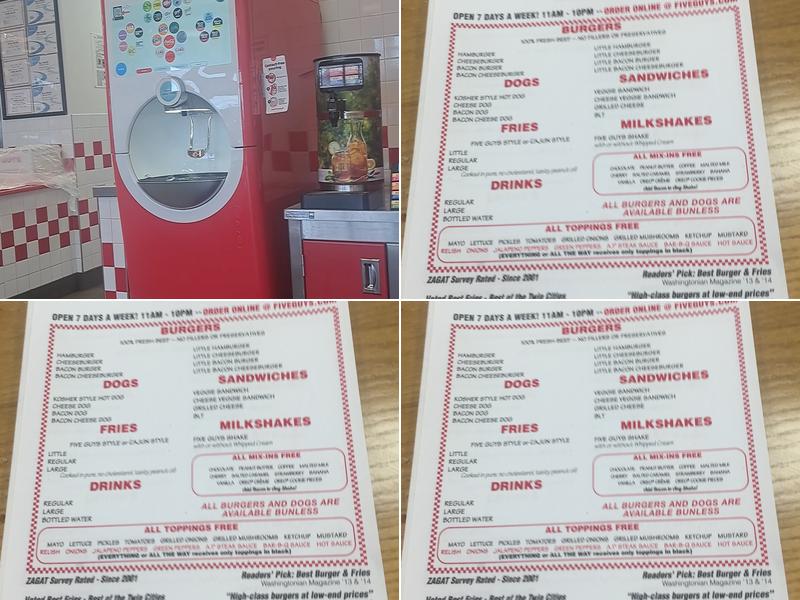 Five Guys Menu