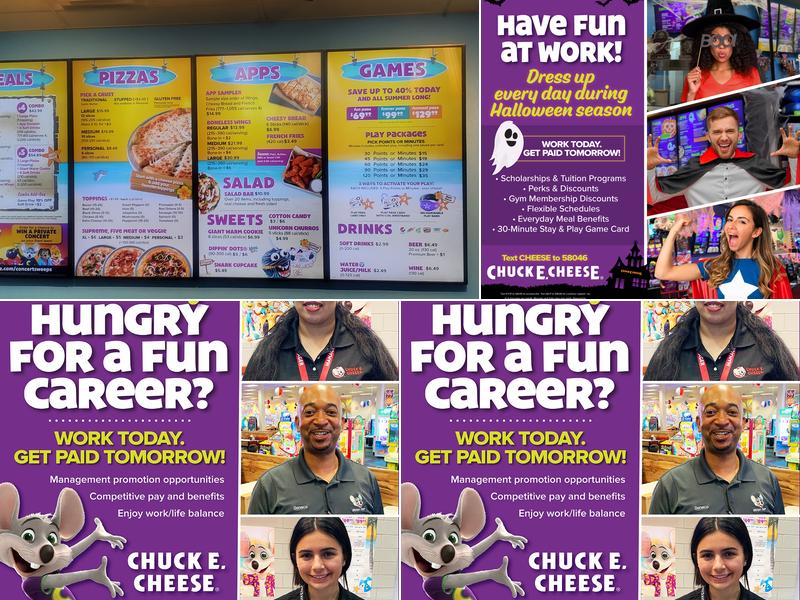 Chuck E. Cheese Menu