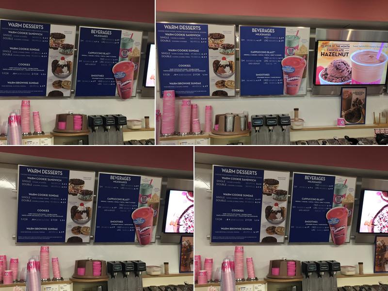 Baskin-Robbins Menu