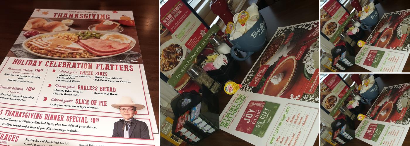 Bob Evans Menu