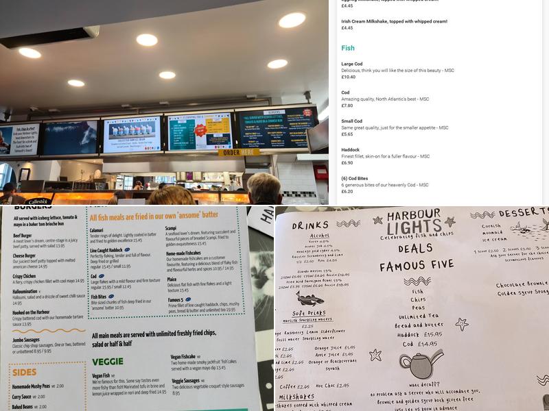 Harbour Lights Fish & Chips Menu