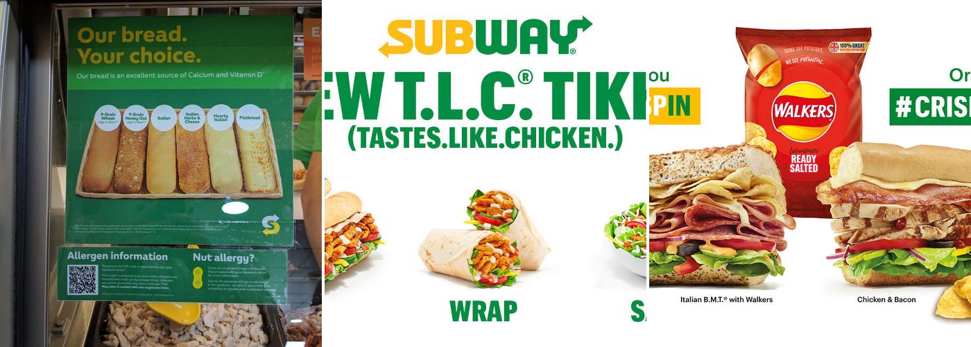 Subway Menu