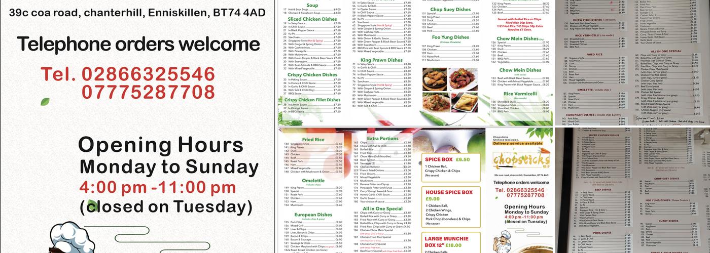 Chopsticks Menu