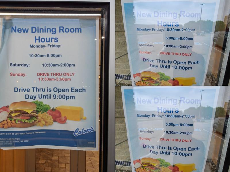 Culver’s Menu