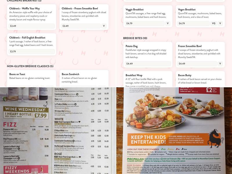 Woodlands Edge Menu