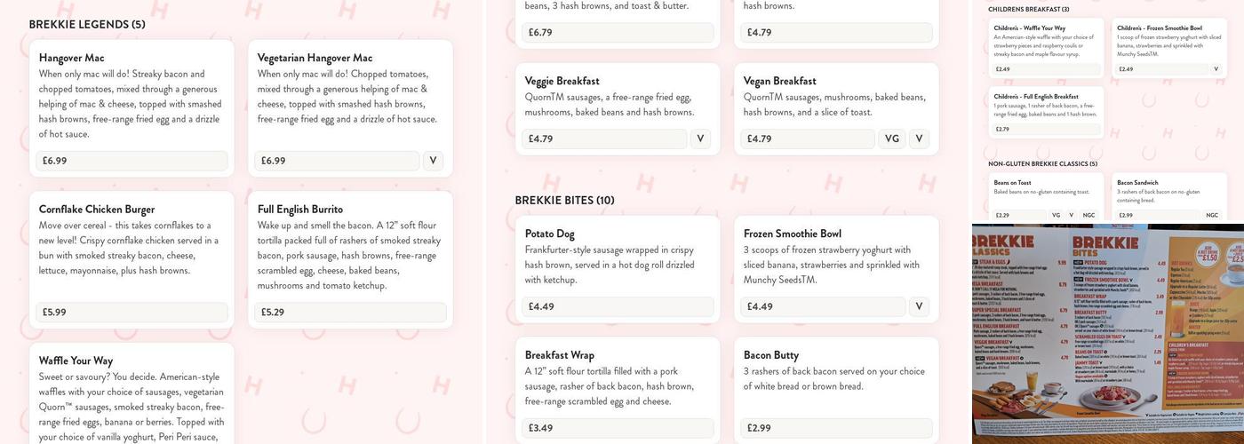 Brookhouse Farm Menu