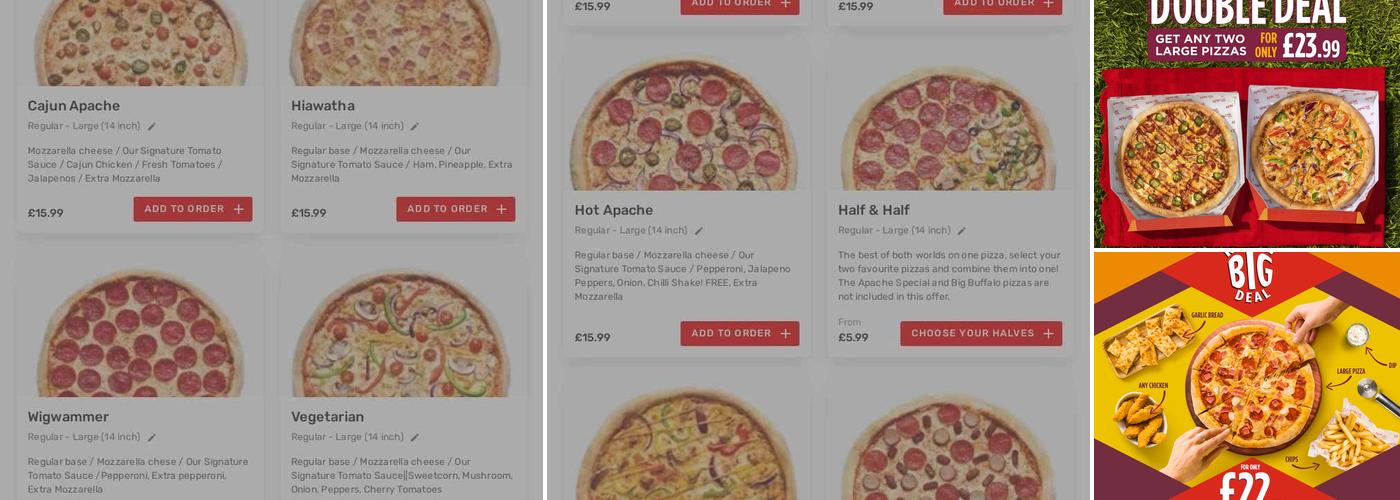 Apache Pizza Enniskillen Menu