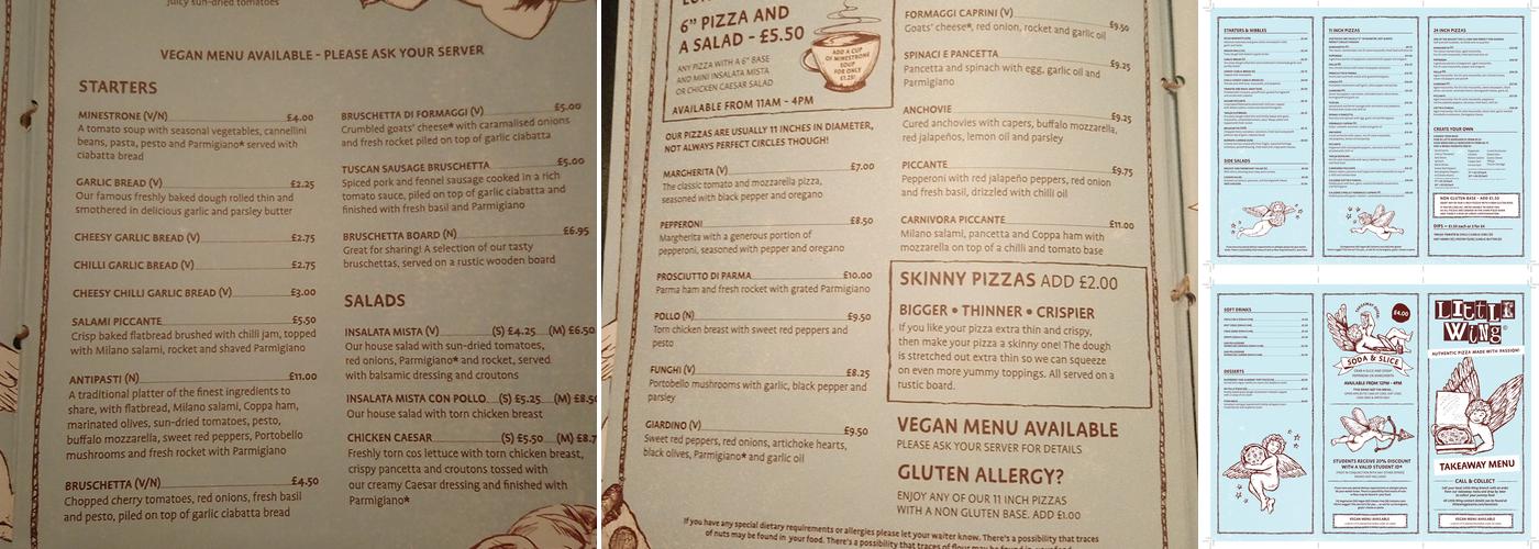 Little Wing Pizzeria Menu