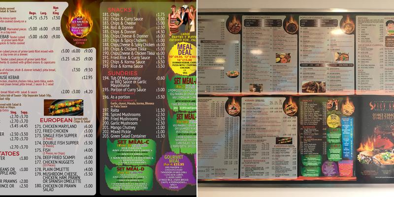 Spicy Spot Menu
