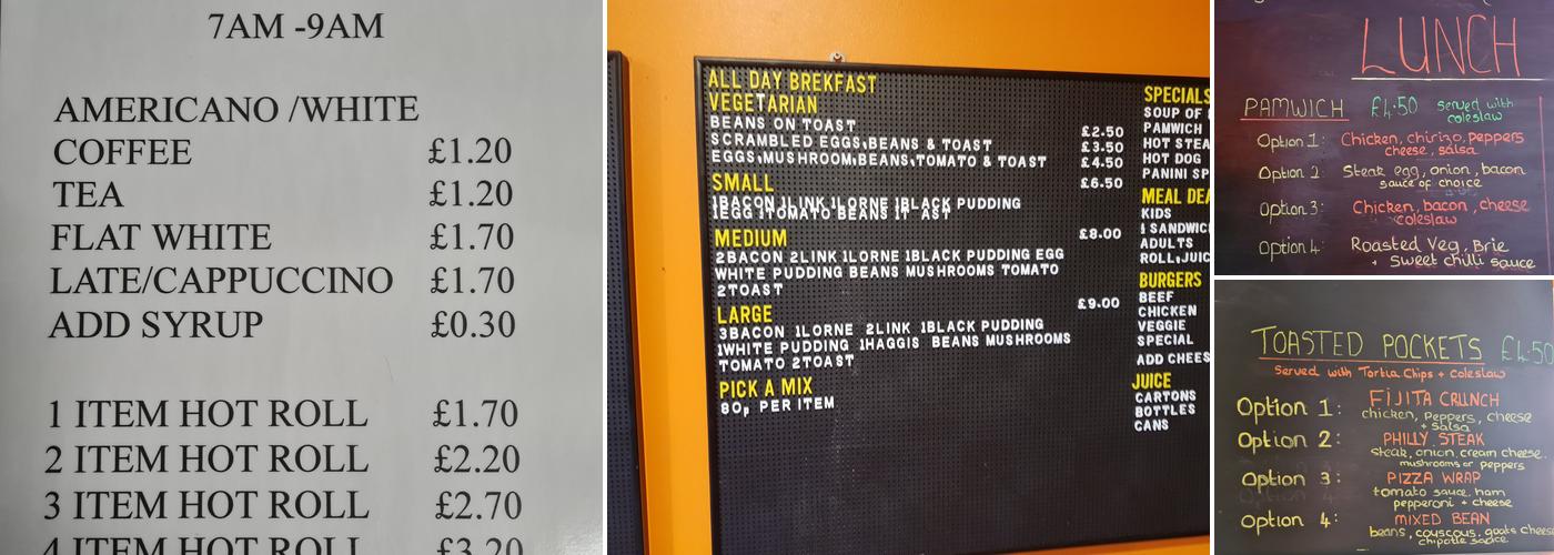 Batty's Baps ltd cafe Menu