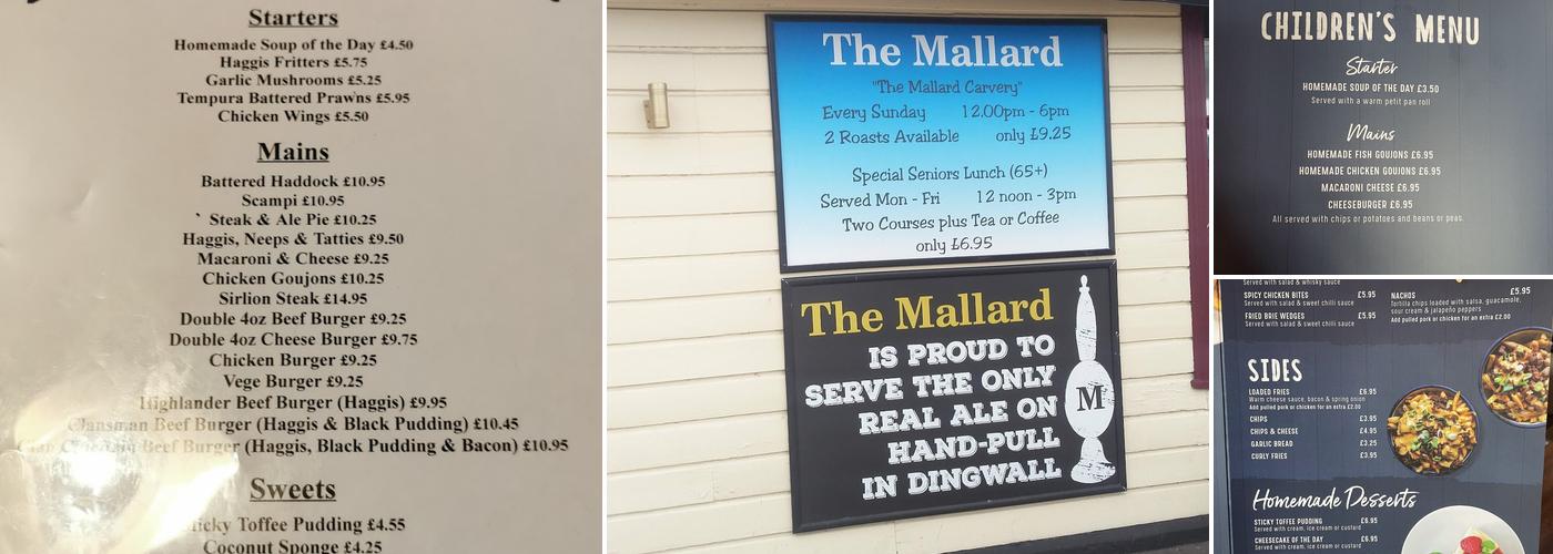 The Mallard Menu