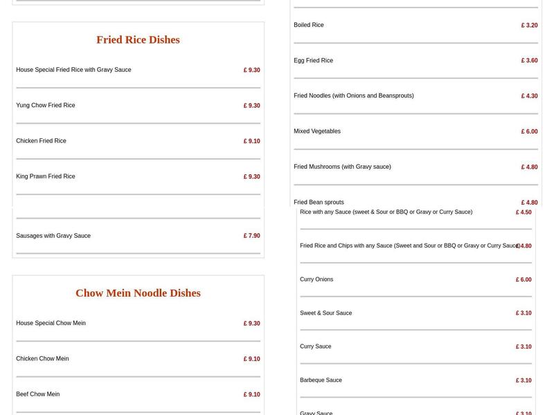 Welcome Lucky Ly Menu