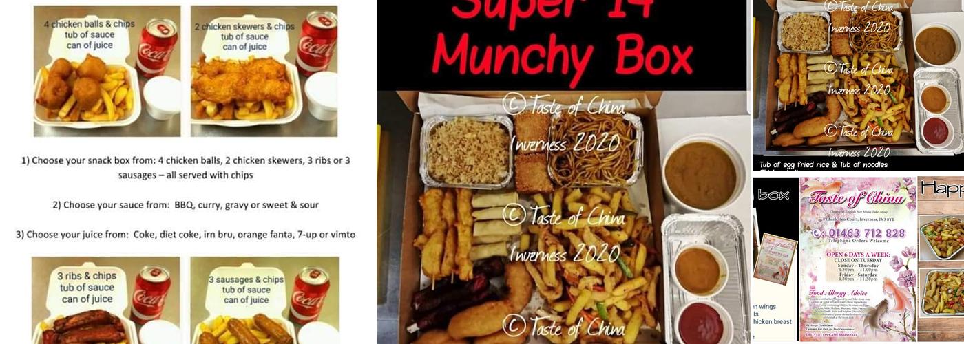 Taste Of China Takeaway Menu