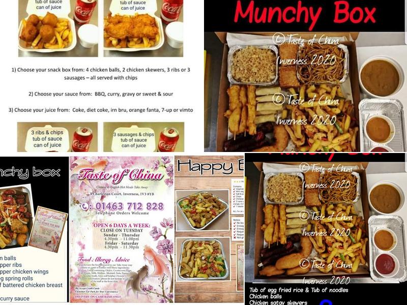 Taste Of China Takeaway Menu