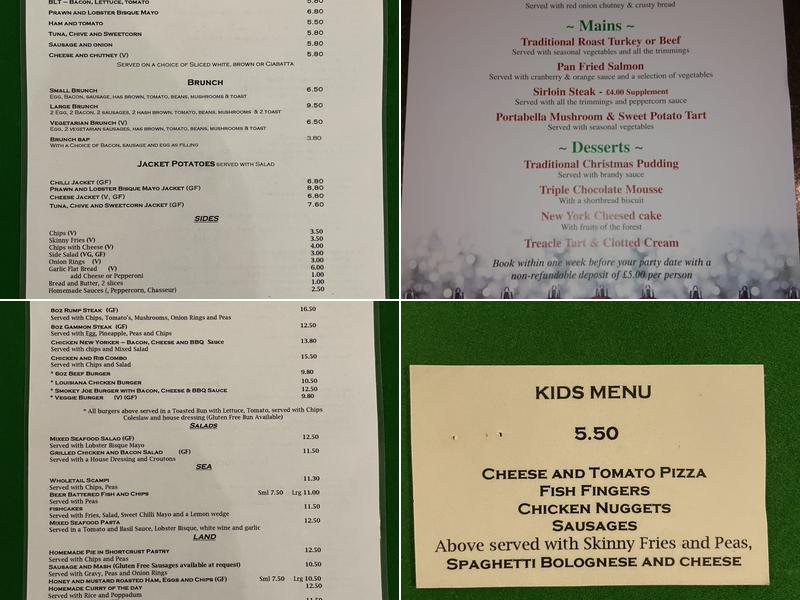 The Lanherne Pub & Restaurant Menu