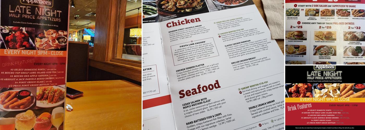 Applebee's Grill + Bar Menu