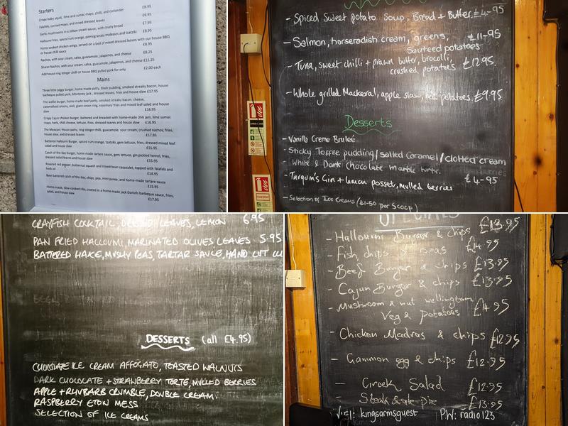 Kings Arms Menu