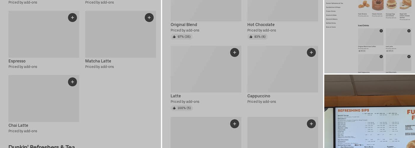 Dunkin' Menu
