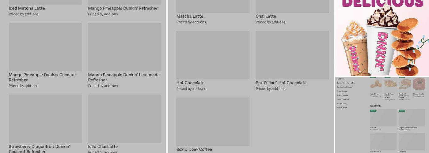 Dunkin' Menu